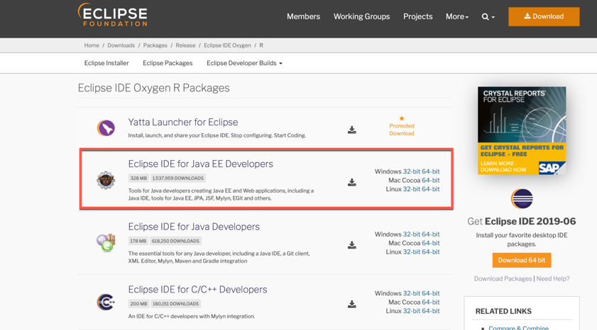 java ee eclipse download for mac os x